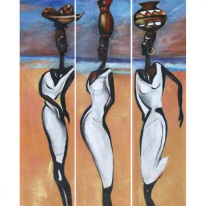 Olieverf schilderij Zulu Vrouwen