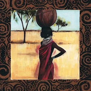 Schilderij afrikaanse bantoe vrouw